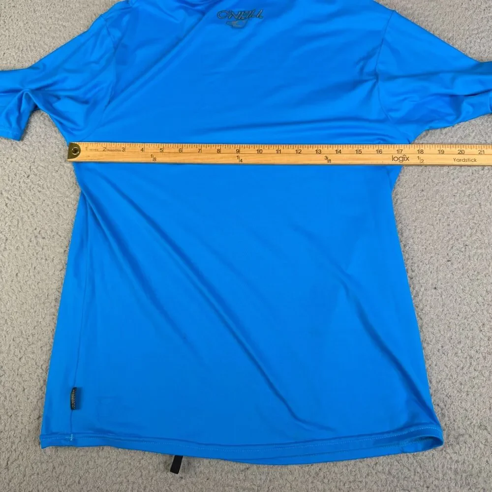 O'NEILL Rash Guard Mens Small Blue Skins 6oz UV 50+ Protection Surf Swim Shirt